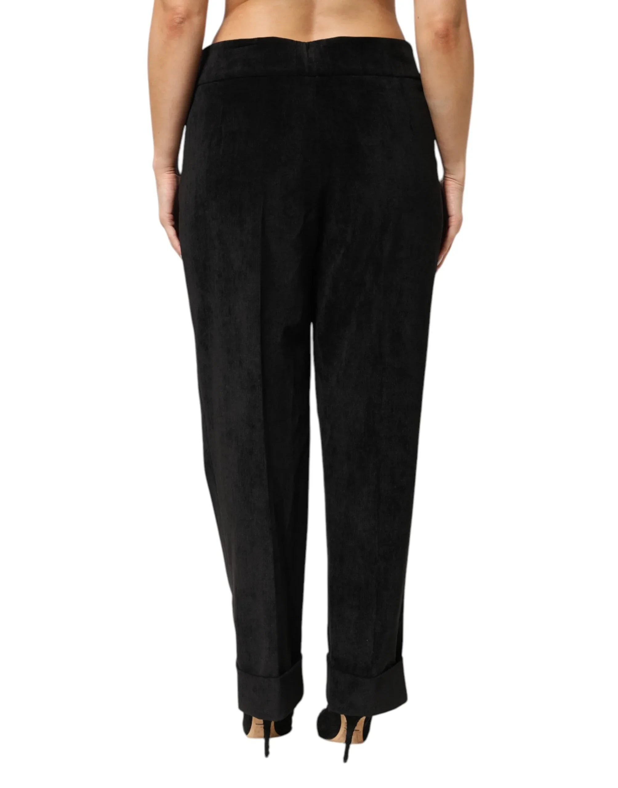 BENCIVENGA Black High Waist Straight Dress Trouser Pants - Zeiniez