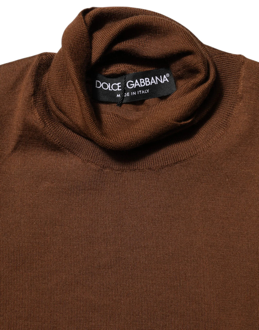 Dolce & Gabbana Brown Cashmere Turtle Neck Pullover Sweater - Zeiniez