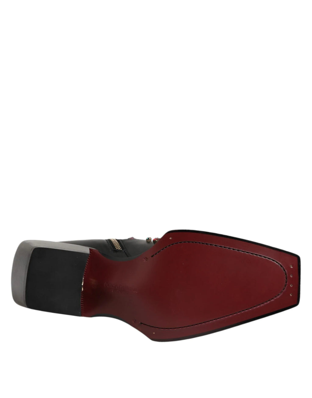 Dolce & Gabbana Black Crystal Embellished Men Short Boots Shoes - Zeiniez