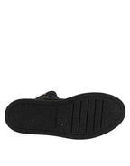 Dolce & Gabbana Black Alpaca Wool Suede Mid Calf Boots Shoes - Zeiniez