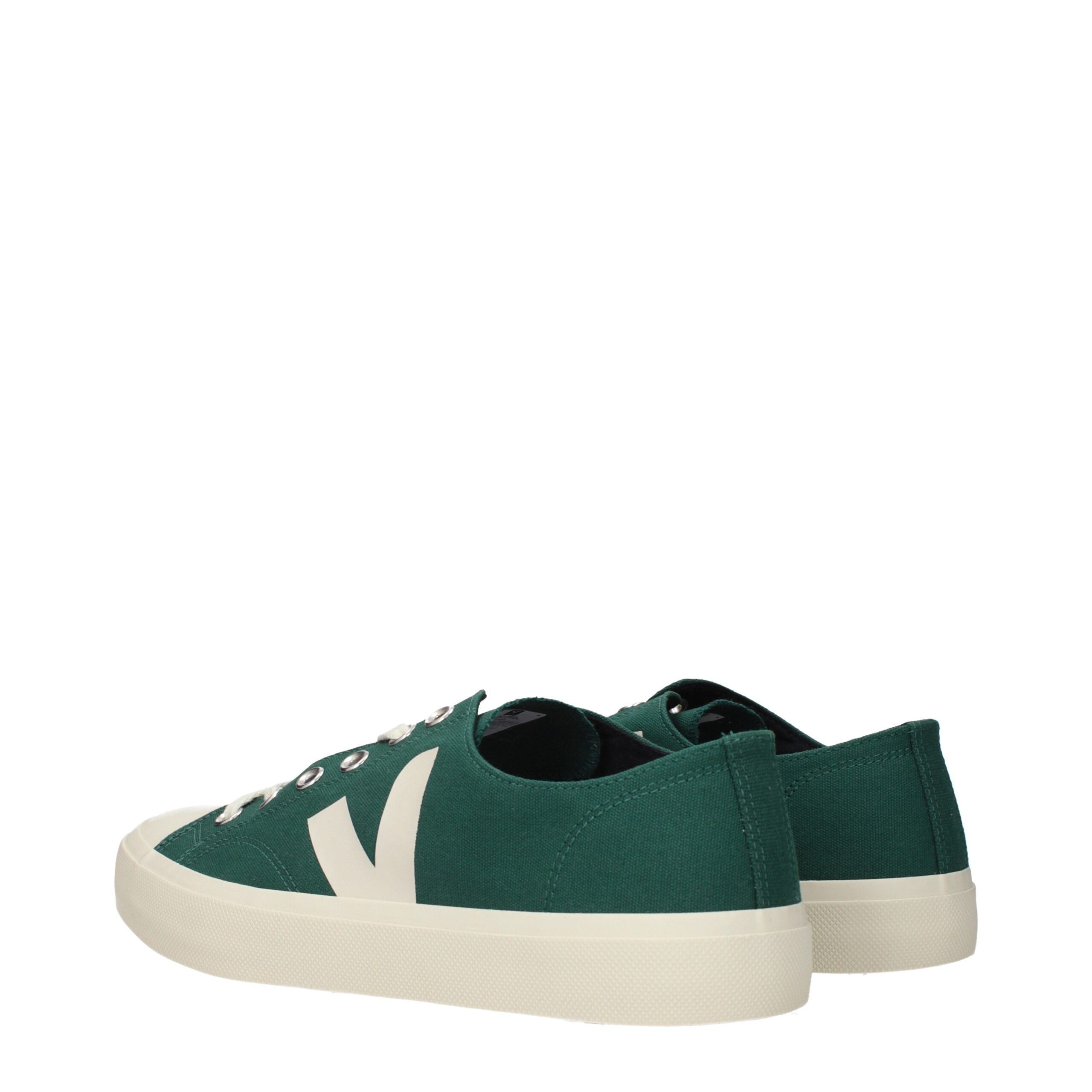 Veja Green Fabric Low Top Sneakers