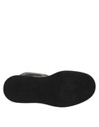 Dolce & Gabbana Black Logo Plaque Over The Calf Boots Shoes - Zeiniez