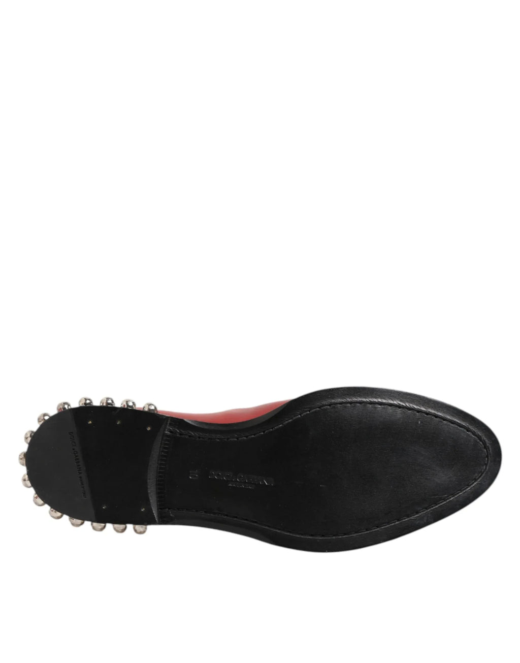 Dolce & Gabbana Red Studded Chelsea Short Ankle Boots Shoes - Zeiniez