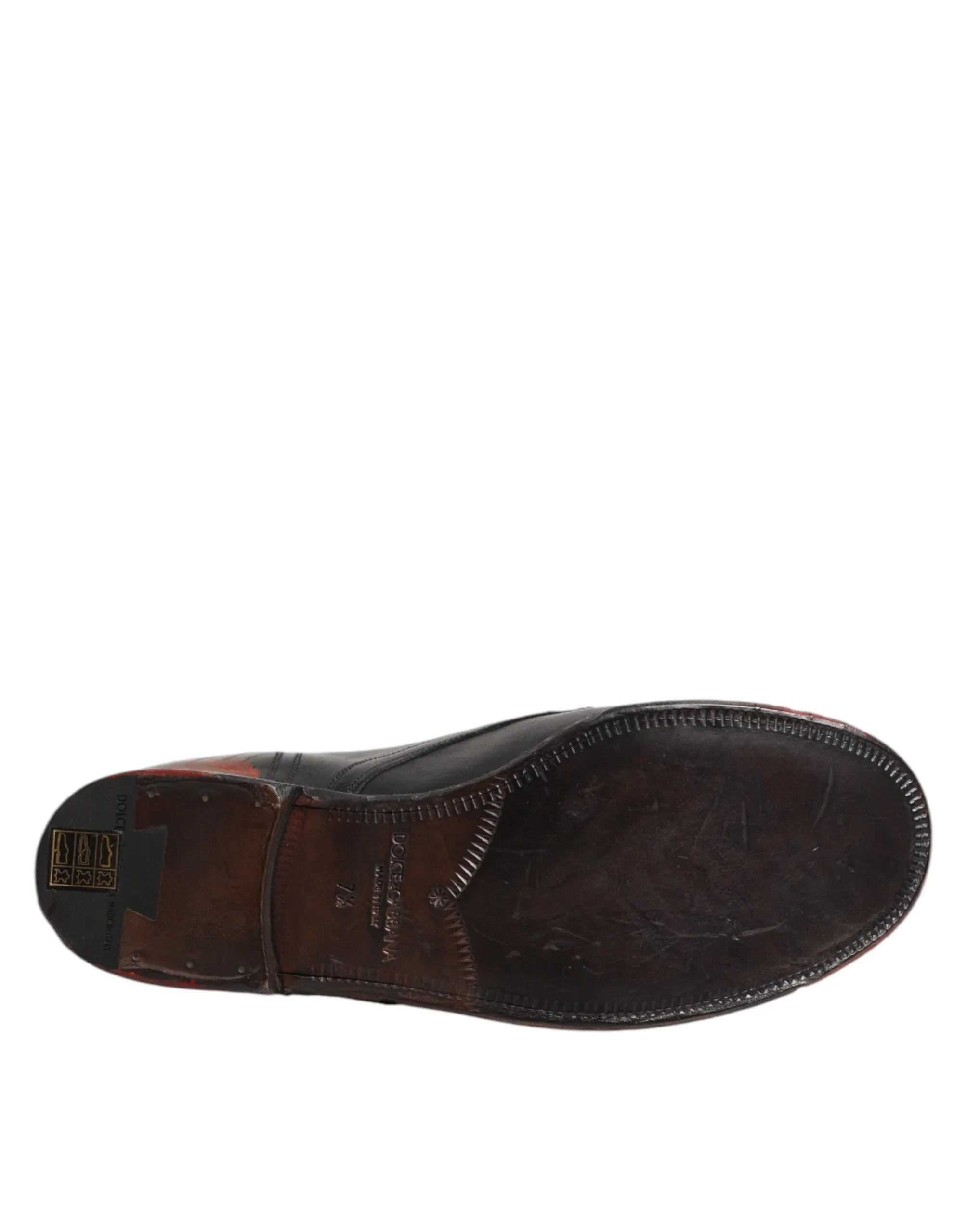 Dolce & Gabbana Black Red Lace Up Short Ankle Boot Shoes - Zeiniez