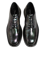 Dolce & Gabbana Multicolor Leather Lace-up Men Formal Derby Shoes - Zeiniez