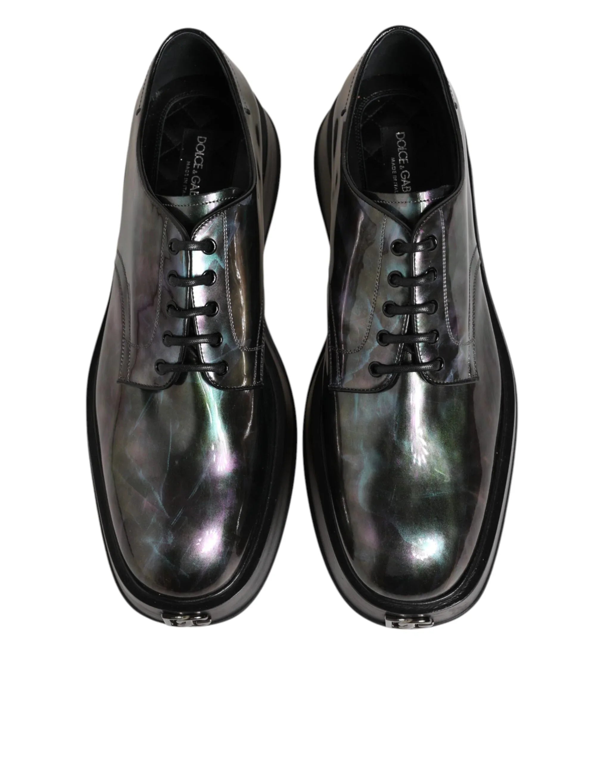 Dolce & Gabbana Multicolor Leather Lace-up Men Formal Derby Shoes - Zeiniez