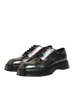 Dolce & Gabbana Multicolor Leather Lace-up Men Formal Derby Shoes - Zeiniez