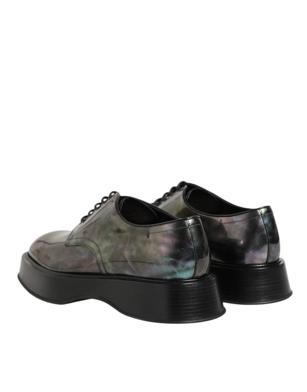 Dolce & Gabbana Multicolor Leather Lace-up Men Formal Derby Shoes - Zeiniez