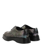 Dolce & Gabbana Multicolor Leather Lace-up Men Formal Derby Shoes - Zeiniez