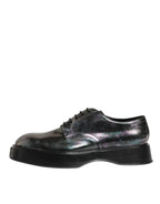 Dolce & Gabbana Multicolor Leather Lace-up Men Formal Derby Shoes - Zeiniez