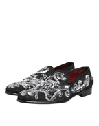 Dolce & Gabbana Black Silver Sequined Loafers Men Dress Shoes - Zeiniez