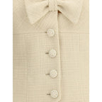 Valentino Beige Fleece Wool Coat - Zeiniez