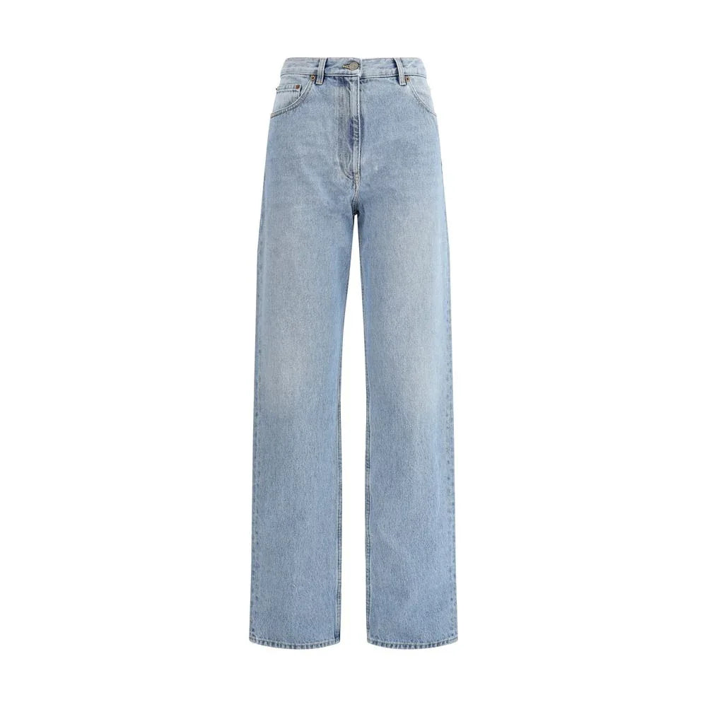 Valentino Blue Cotton High-Waisted Jean - Zeiniez