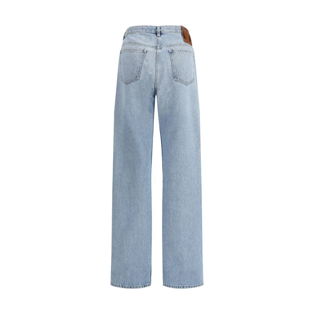 Valentino Blue Cotton High-Waisted Jean - Zeiniez