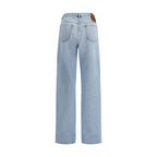 Valentino Blue Cotton High-Waisted Jean - Zeiniez