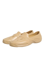 Dolce & Gabbana Beige Rubber Slides Low Top Sneakers Shoes - Zeiniez