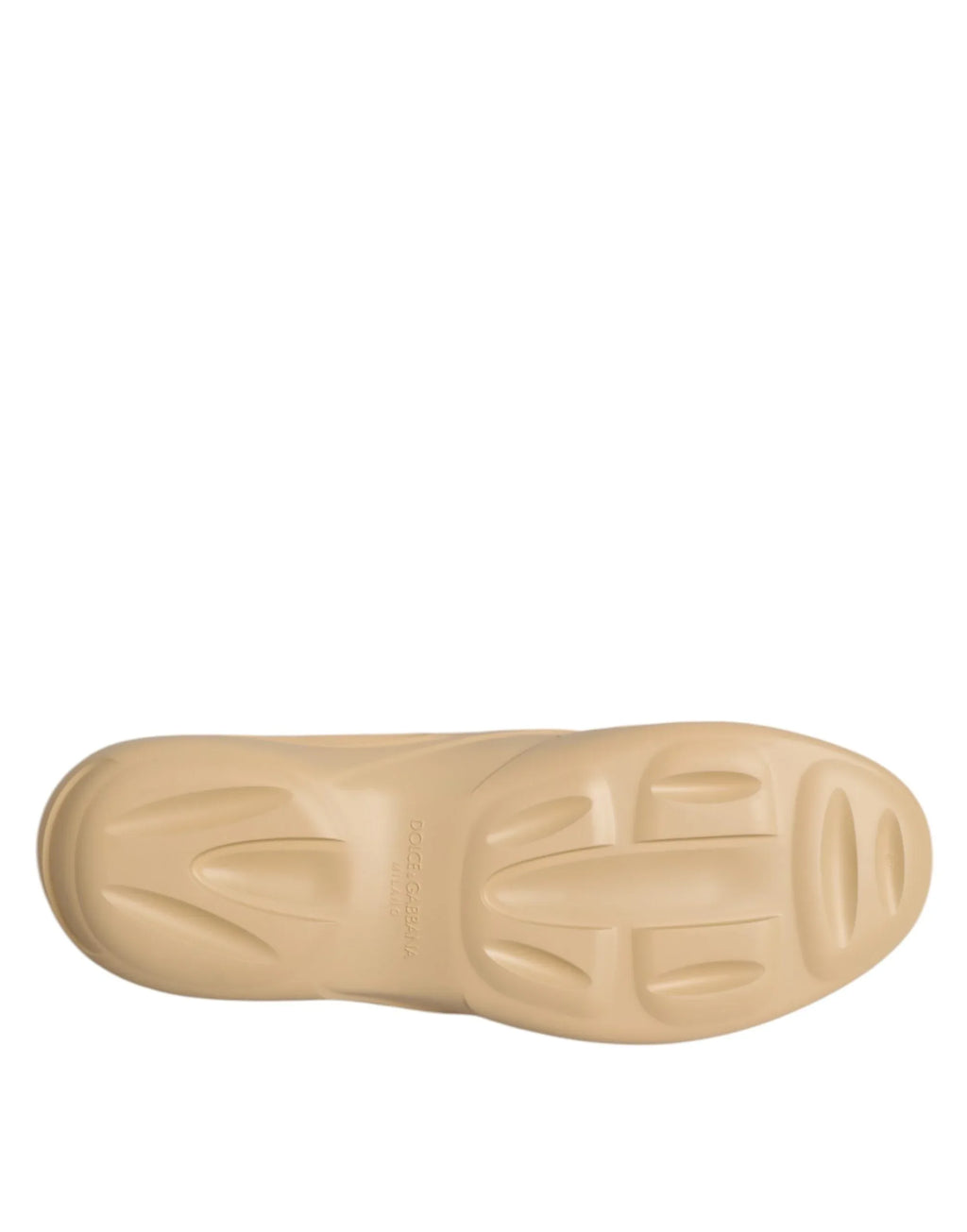 Dolce & Gabbana Beige Rubber Slides Low Top Sneakers Shoes - Zeiniez