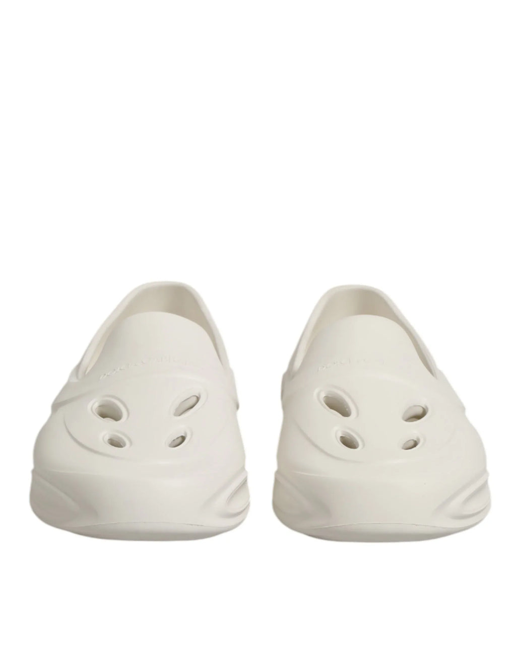Dolce & Gabbana White Rubber Slides Low Top Sneakers Shoes - Zeiniez