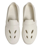 Dolce & Gabbana White Rubber Slides Low Top Sneakers Shoes - Zeiniez