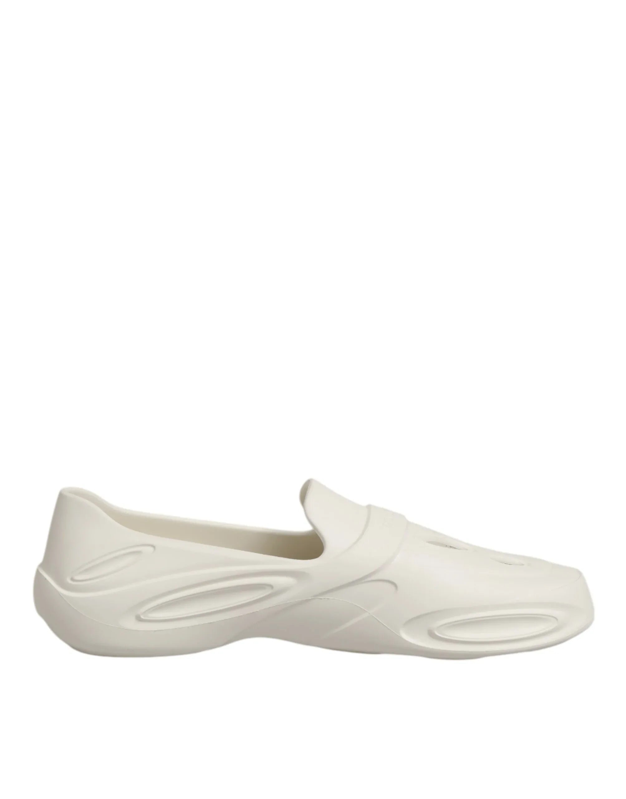 Dolce & Gabbana White Rubber Slides Low Top Sneakers Shoes - Zeiniez