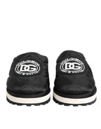 Dolce & Gabbana Black Nylon Low Top Slip On Sneaker Shoes - Zeiniez