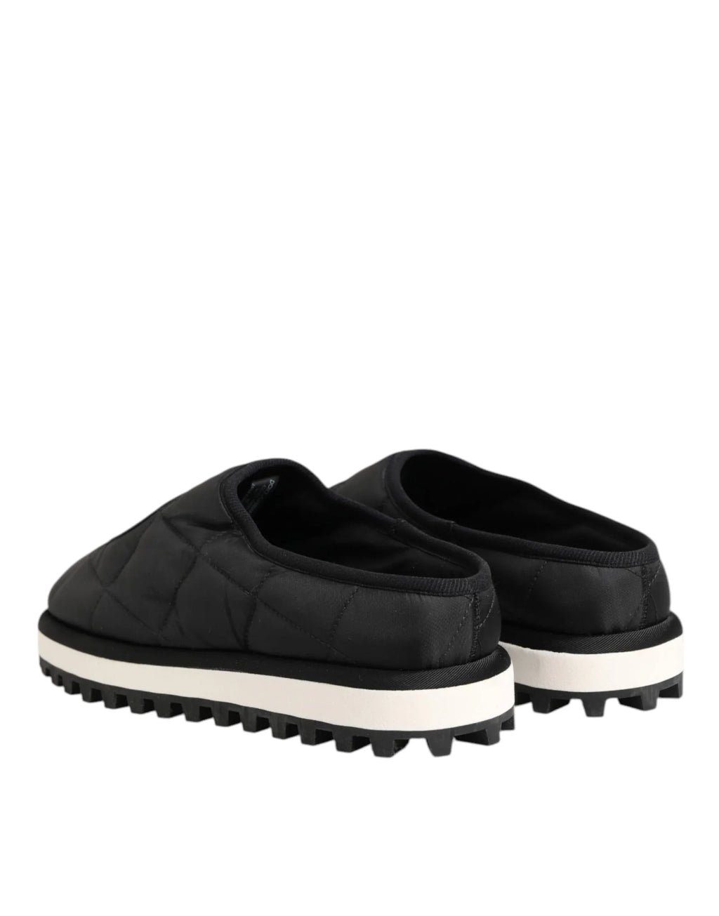 Dolce & Gabbana Black Nylon Low Top Slip On Sneaker Shoes - Zeiniez