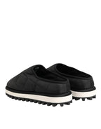 Dolce & Gabbana Black Nylon Low Top Slip On Sneaker Shoes - Zeiniez