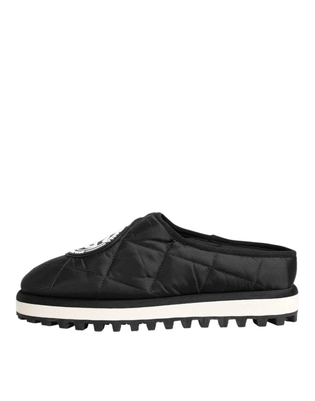 Dolce & Gabbana Black Nylon Low Top Slip On Sneaker Shoes - Zeiniez
