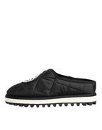 Dolce & Gabbana Black Nylon Low Top Slip On Sneaker Shoes - Zeiniez