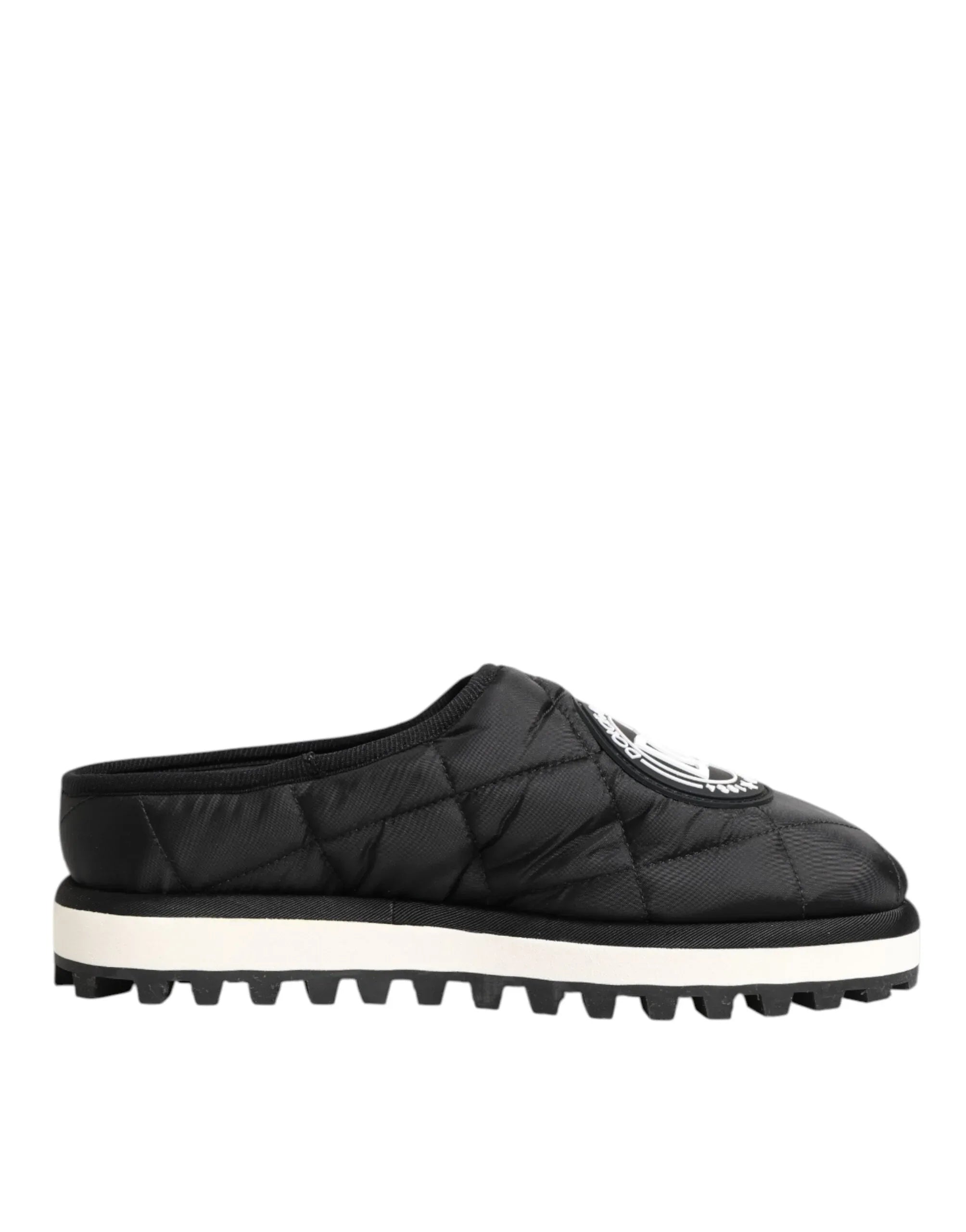 Dolce & Gabbana Black Nylon Low Top Slip On Sneaker Shoes - Zeiniez