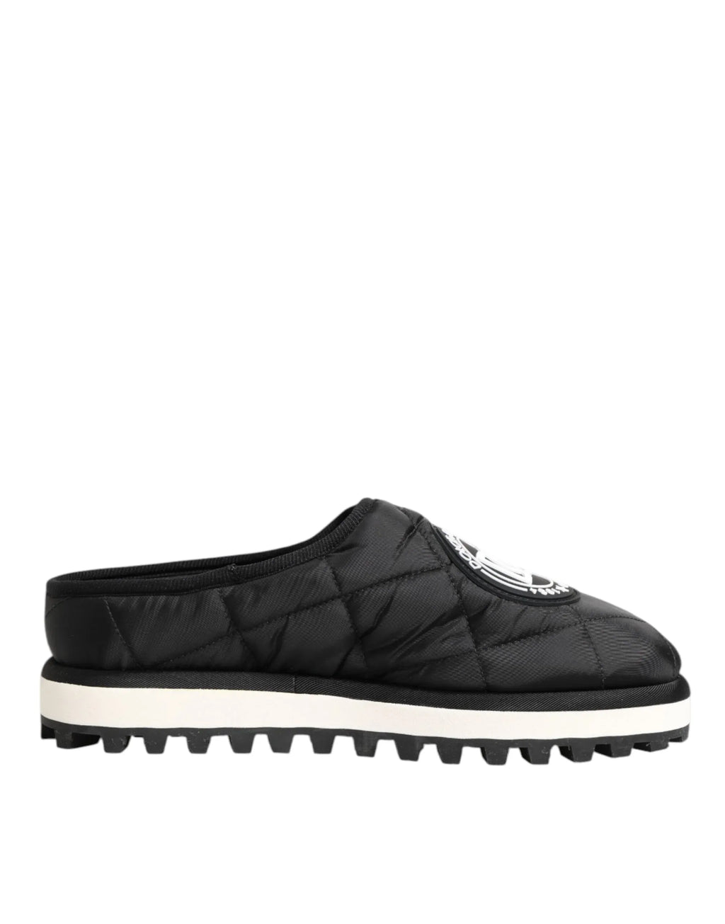 Dolce & Gabbana Black Nylon Low Top Slip On Sneaker Shoes - Zeiniez