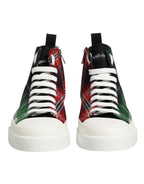 Dolce & Gabbana Multicolor Cotton High Top Men Sneakers Shoes - Zeiniez