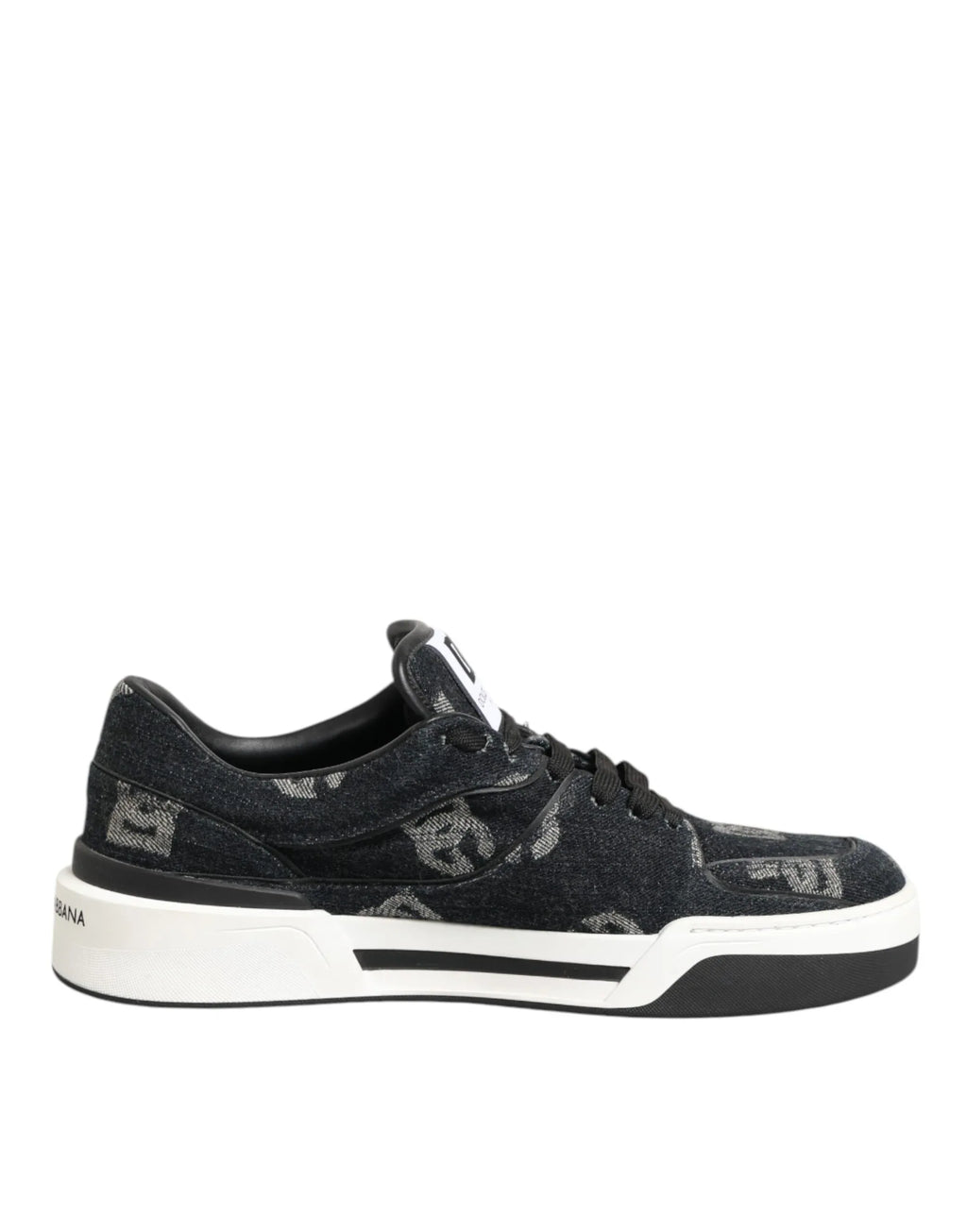 Dolce & Gabbana Blue Cotton Denim Logo Low Top Sneakers Shoes - Zeiniez