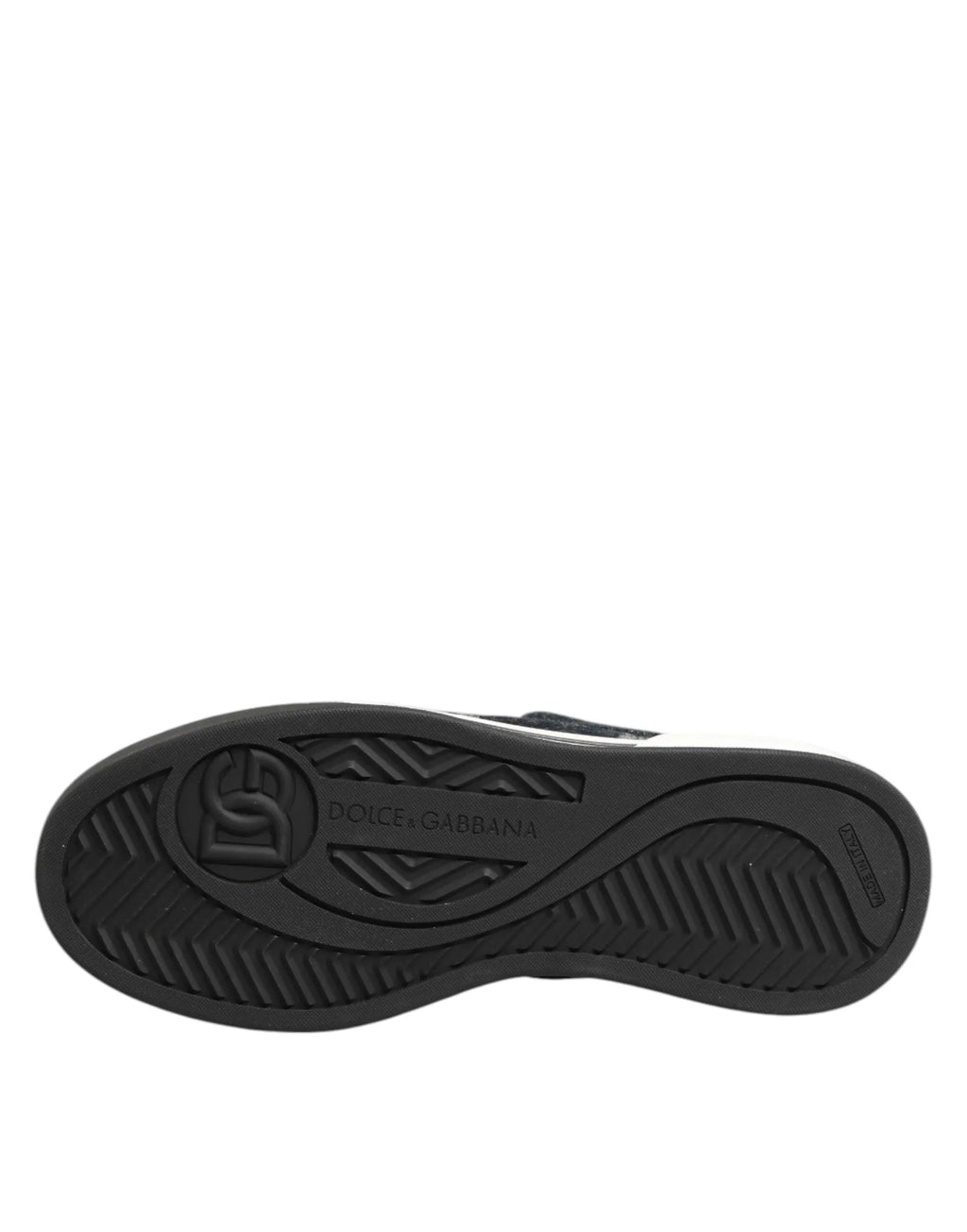 Dolce & Gabbana Blue Cotton Denim Logo Low Top Sneakers Shoes - Zeiniez