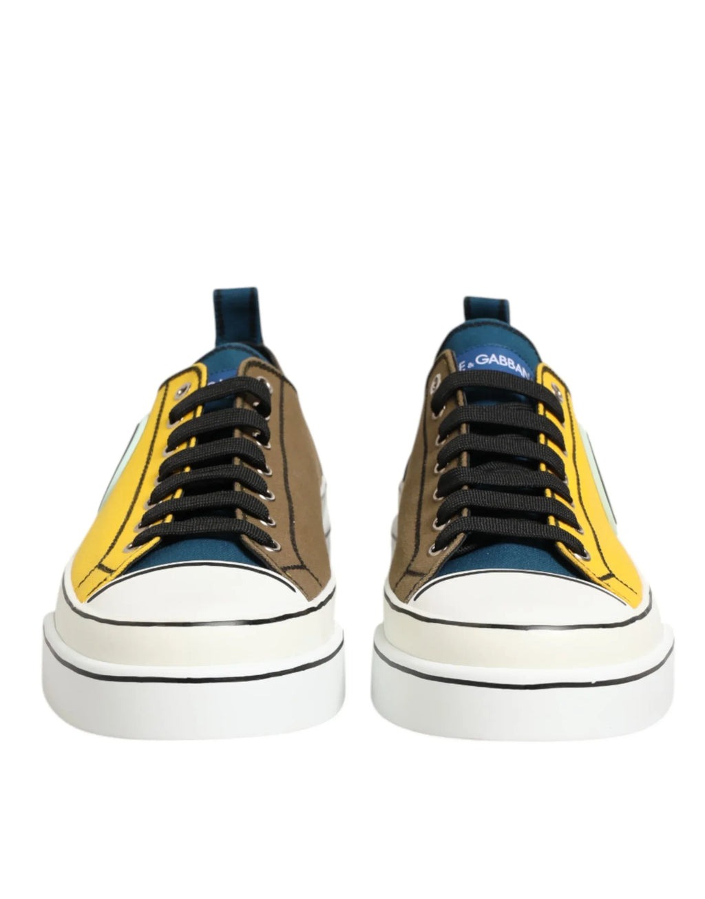 Dolce & Gabbana Multicolor Cotton Logo Low Top Sneakers Shoes - Zeiniez
