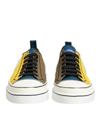 Dolce & Gabbana Multicolor Cotton Logo Low Top Sneakers Shoes - Zeiniez