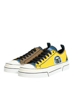 Dolce & Gabbana Multicolor Cotton Logo Low Top Sneakers Shoes - Zeiniez