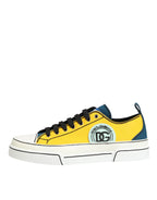 Dolce & Gabbana Multicolor Cotton Logo Low Top Sneakers Shoes - Zeiniez
