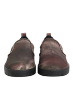 Dolce & Gabbana Multicolor Cotton Low Top Slip On Men Sneakers Shoes - Zeiniez