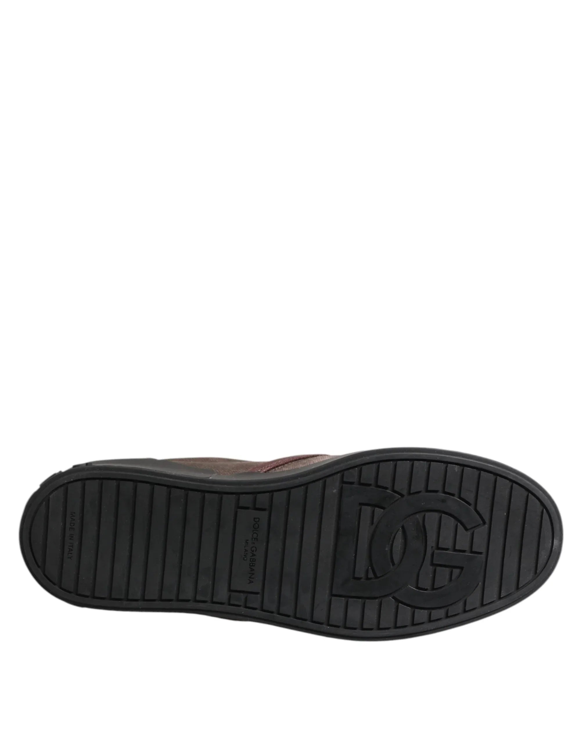 Dolce & Gabbana Multicolor Cotton Low Top Slip On Men Sneakers Shoes - Zeiniez