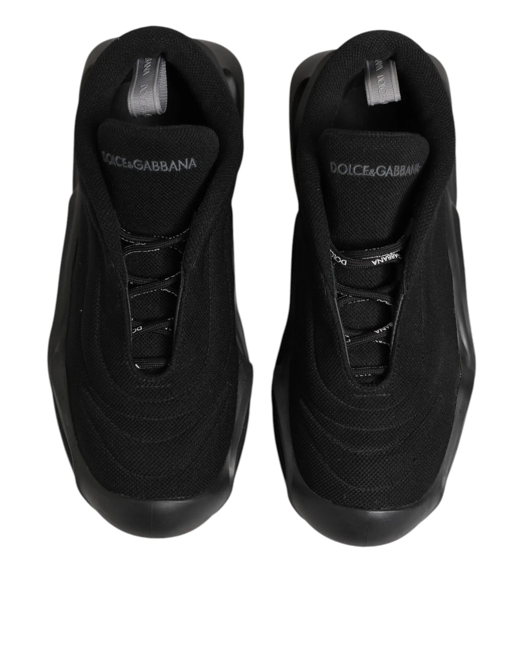 Dolce & Gabbana Black Lace Up Wave Low Top Men Sneaker Shoes - Zeiniez