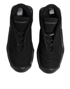 Dolce & Gabbana Black Lace Up Wave Low Top Men Sneaker Shoes - Zeiniez