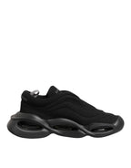 Dolce & Gabbana Black Lace Up Wave Low Top Men Sneaker Shoes - Zeiniez