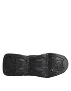 Dolce & Gabbana Black Lace Up Wave Low Top Men Sneaker Shoes - Zeiniez