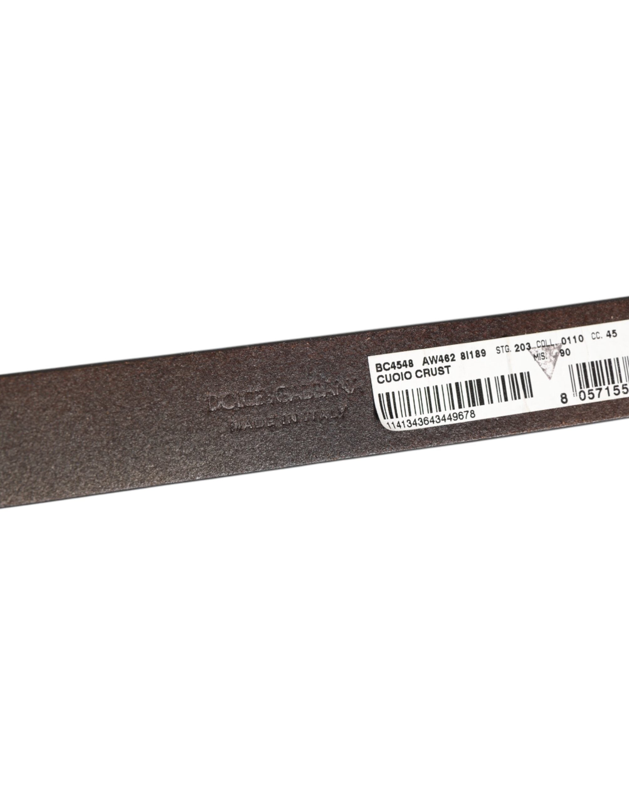 Dolce & Gabbana Brown Classic Gold Metal Logo Buckle Men Belt - Zeiniez