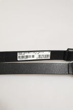 Dolce & Gabbana Black Double Strap Leather Silver Buckle Belt - Zeiniez