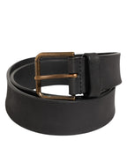 Dolce & Gabbana Black Leather Metal Buckle Classic Men Belt - Zeiniez