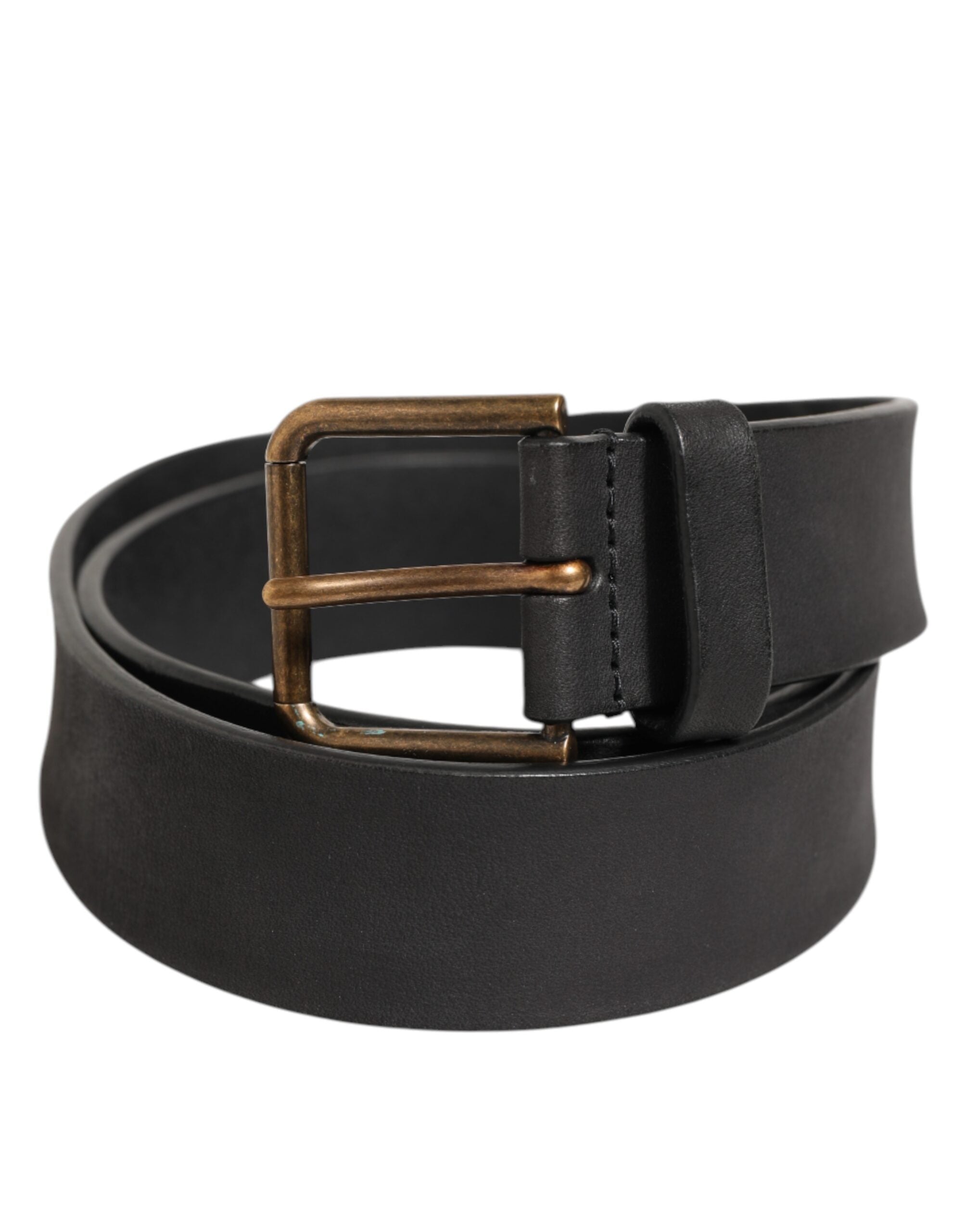 Dolce & Gabbana Black Leather Metal Buckle Classic Men Belt - Zeiniez