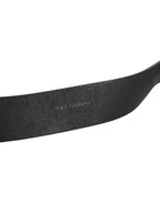 Dolce & Gabbana Black Leather Metal Buckle Classic Men Belt - Zeiniez