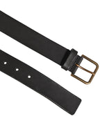 Dolce & Gabbana Black Leather Metal Buckle Classic Men Belt - Zeiniez